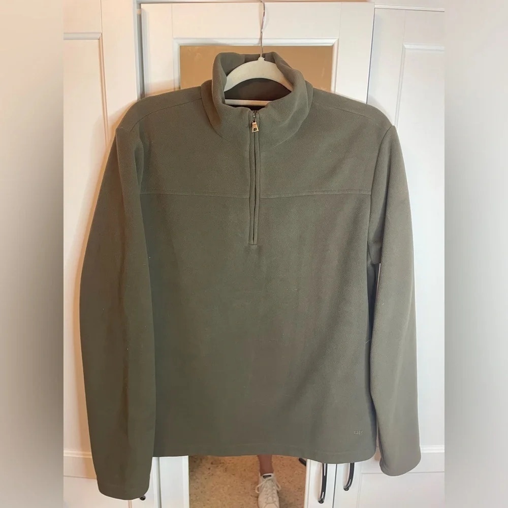 Banana Republic 1/3‎ Zip Pullover Olive Mens Size M